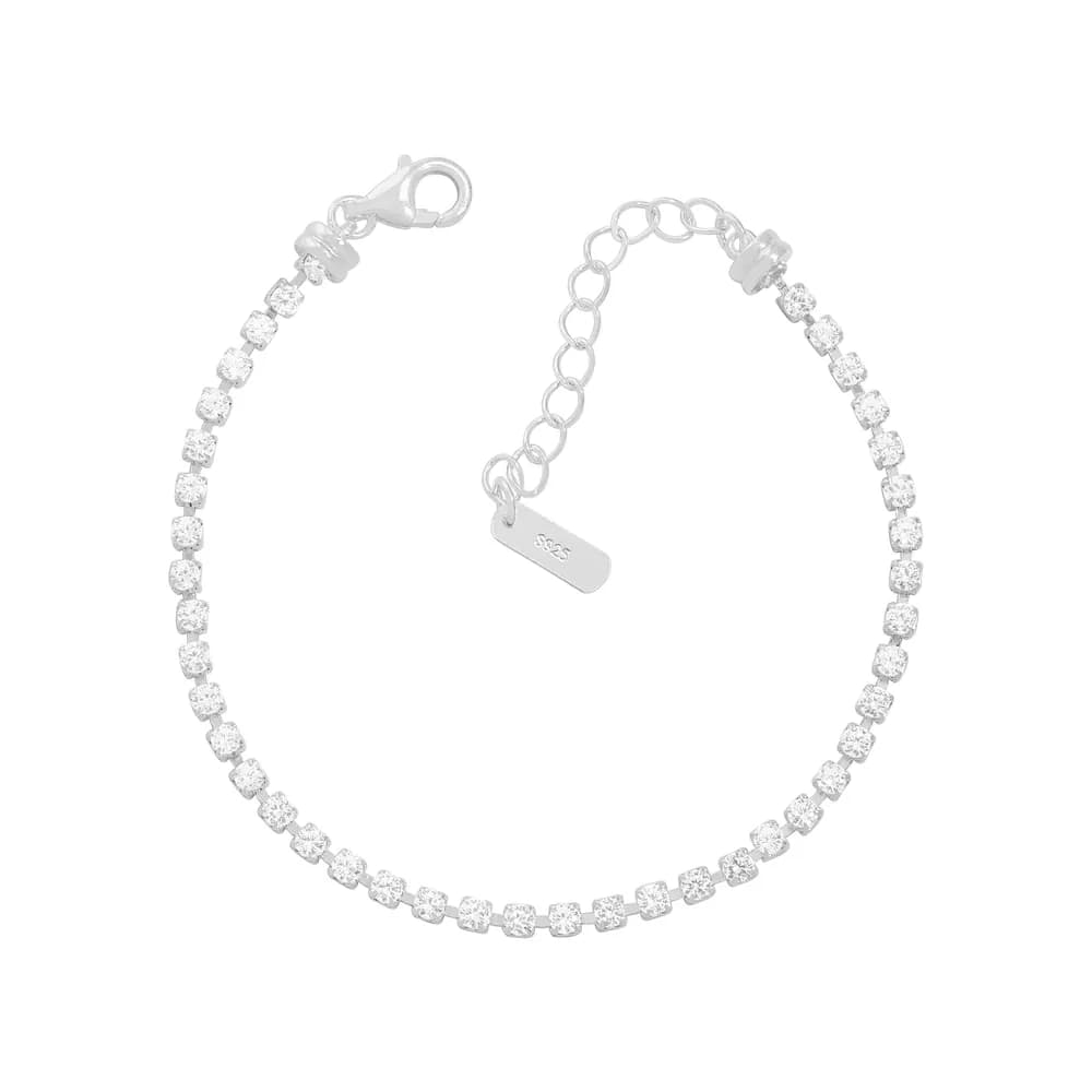 Cubic Stone Tennis Bracelet in Silver — Sterling silver