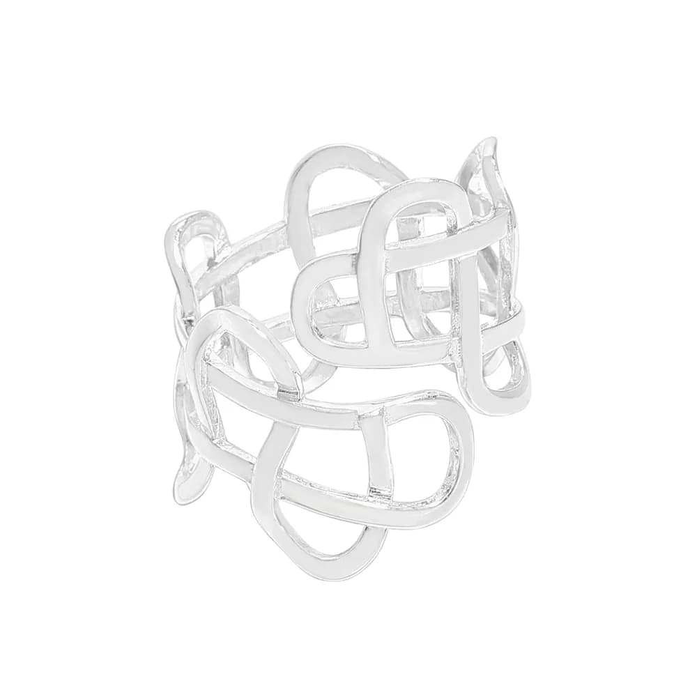 Interwoven Loop Ring in Silver — Sterling silver