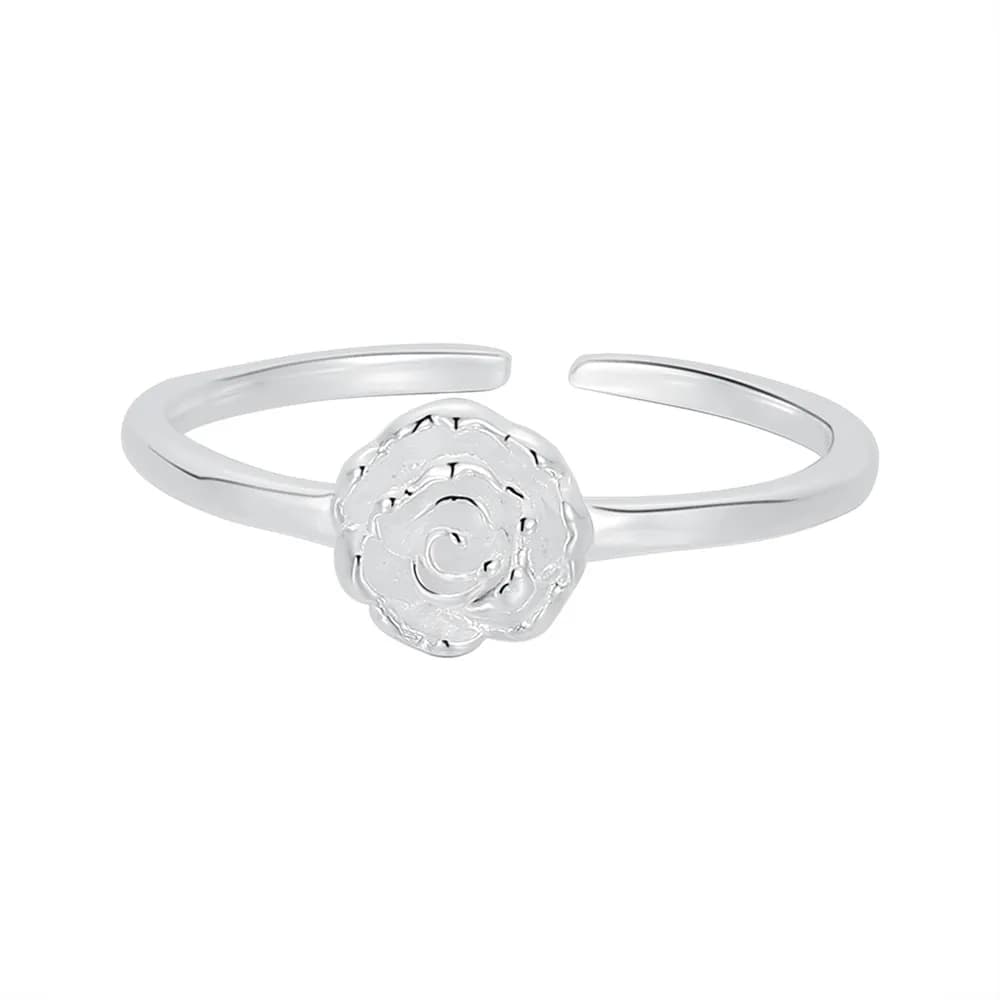 Flower Cluster Ring in Silver — Sterling silver