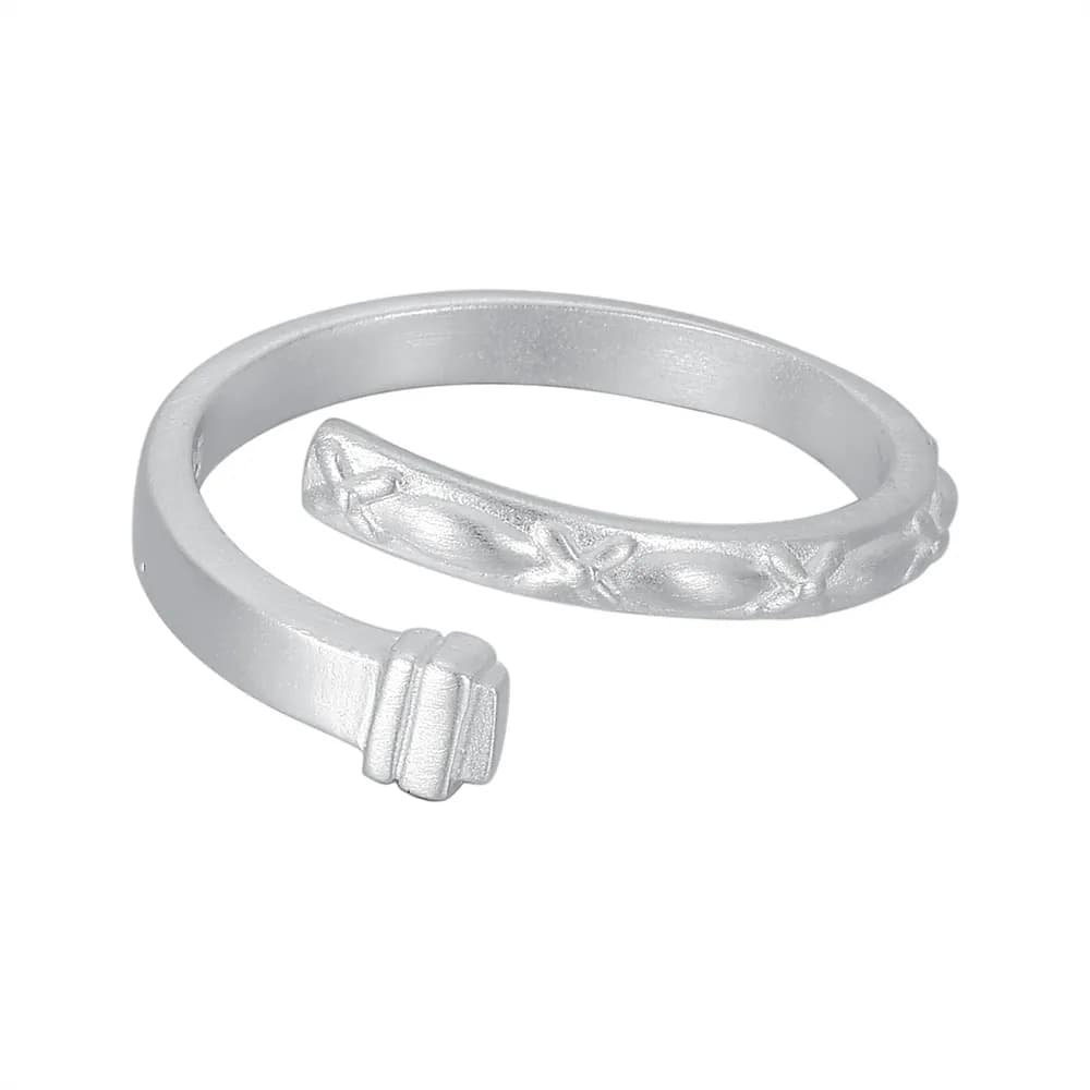 Faceted Stackable Ring in Silver — Sterling silver