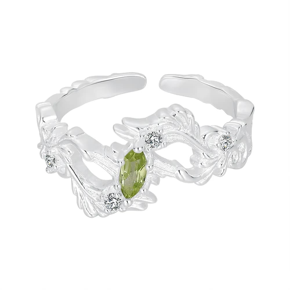 Leaf Vine Ring in Silver — Sterling silver