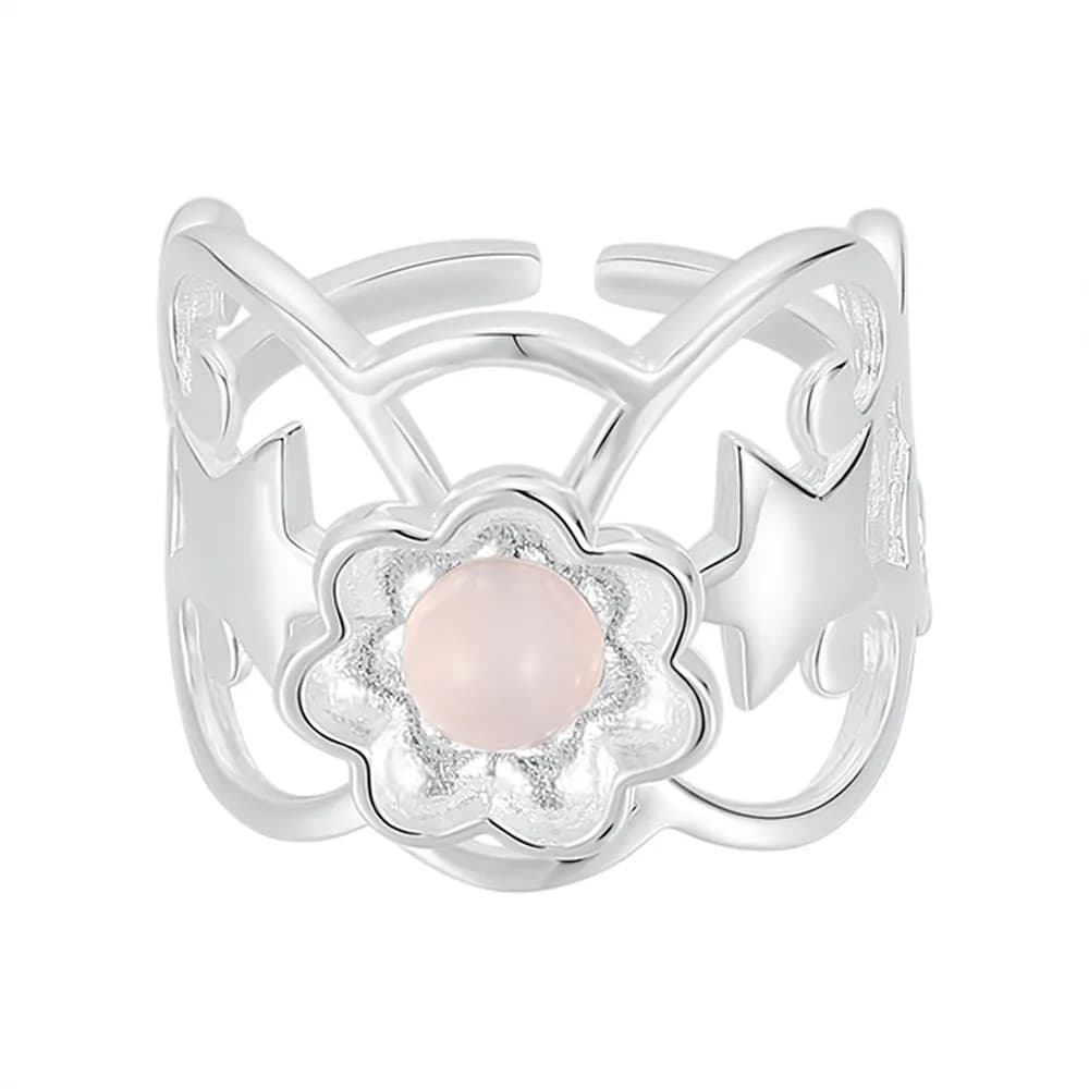 Flower Petal Ring in Silver — Sterling silver