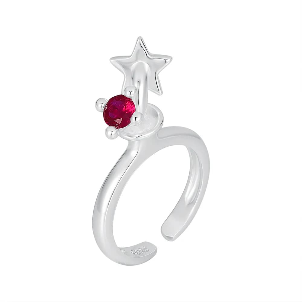 Heart Gem Ring in Silver — Sterling silver