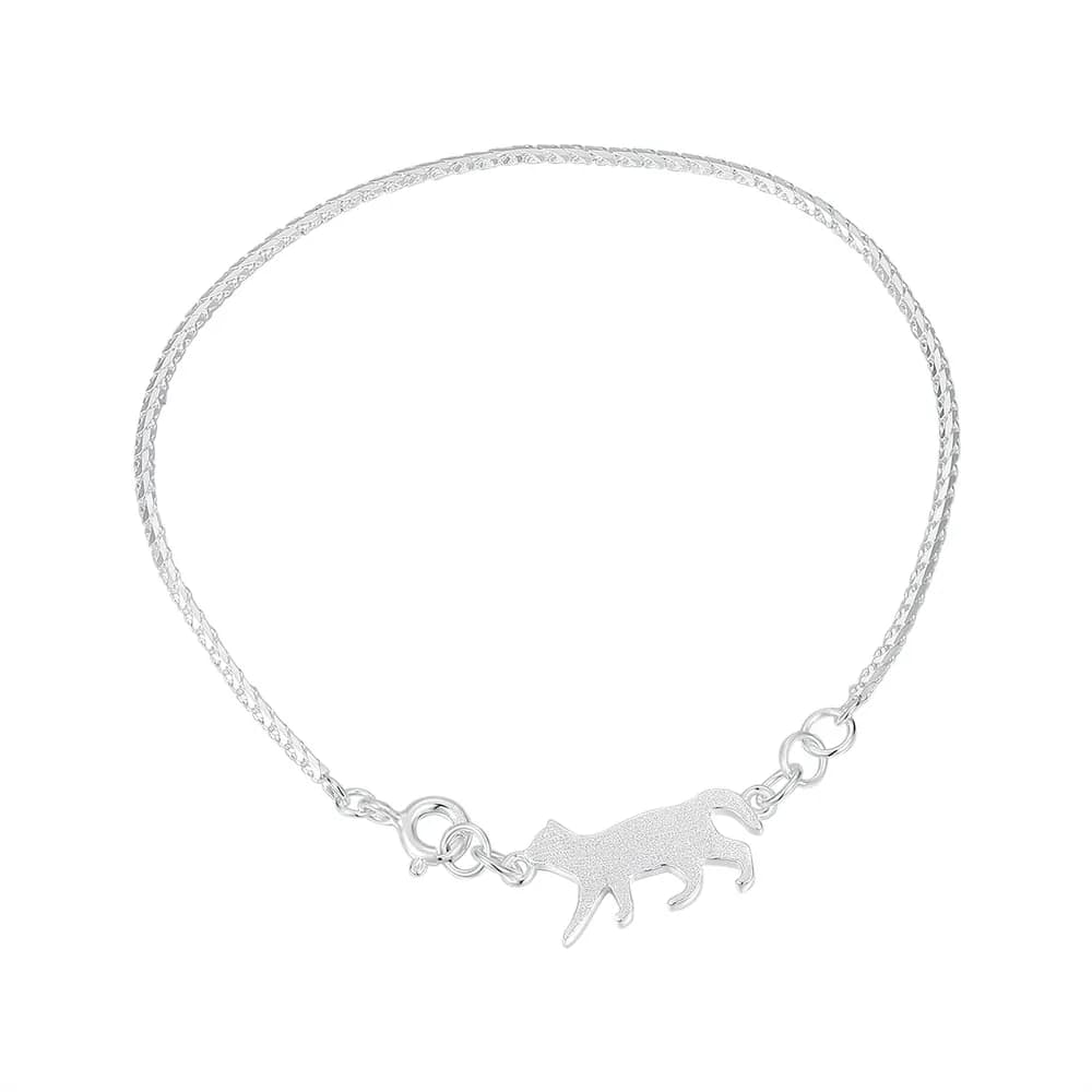 Stegosaurus Charm Bracelet in Silver — Sterling silver