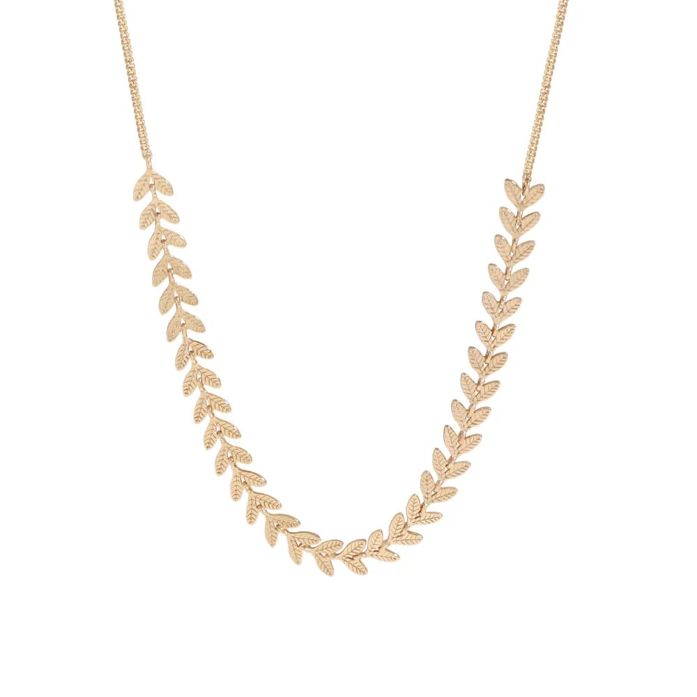Laurel Leaf Necklace in Leaf Necklace — Sterling silver