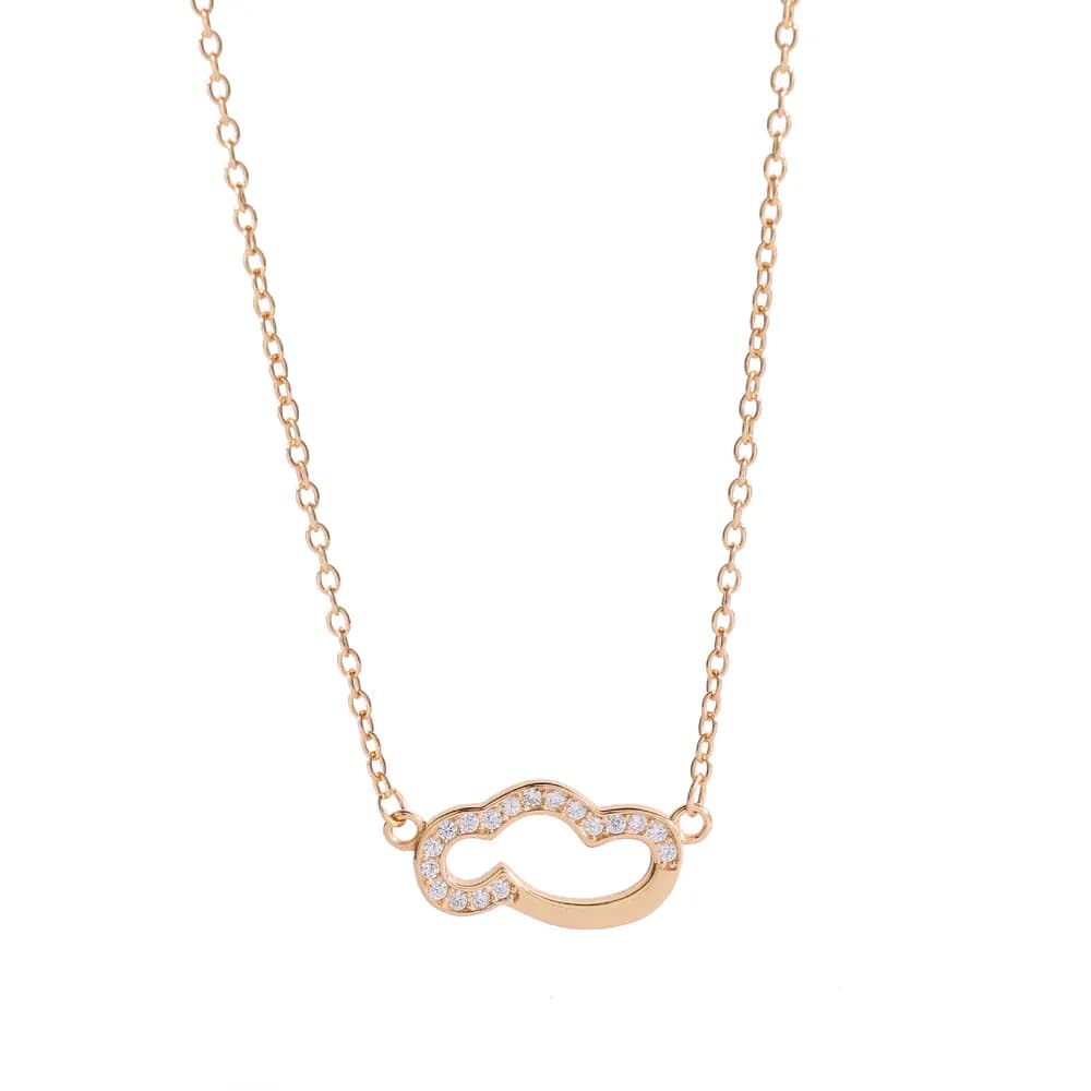 Cloud Pavé Necklace in Cloud Necklace — Sterling silver