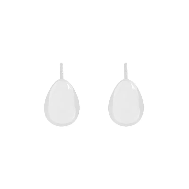 Teardrop Drop Earrings in Platinum — Sterling silver