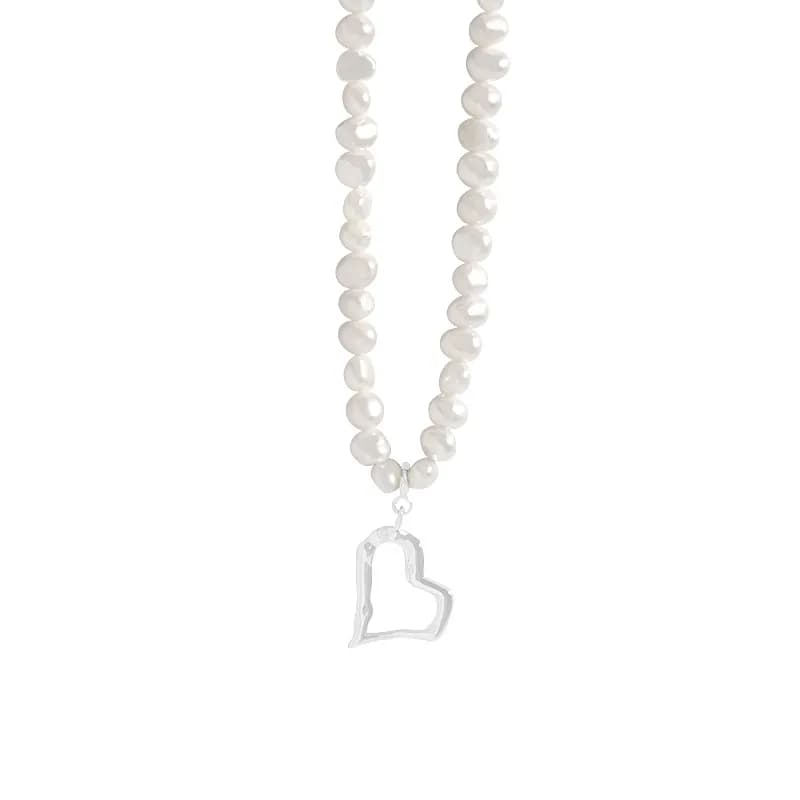 Heart Pendant Necklace in Heart Necklace — Sterling silver