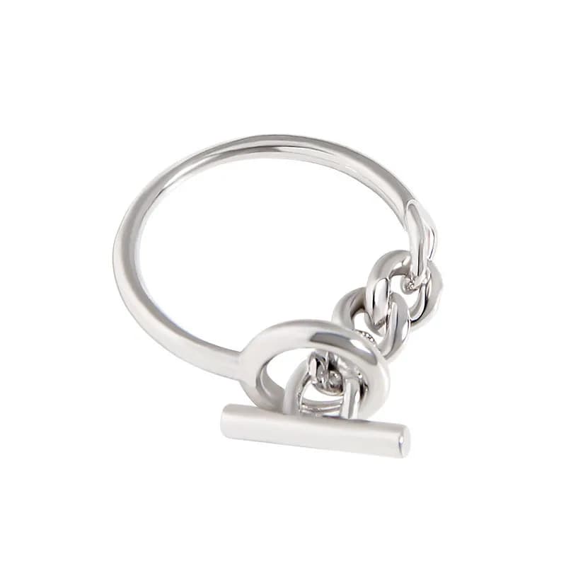 Toggle Bar Ring in Platinum — Sterling silver