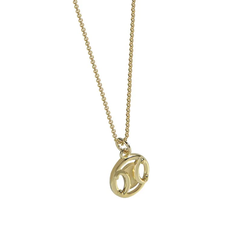 Interlocking C Pendant Necklace in Gold — Sterling silver