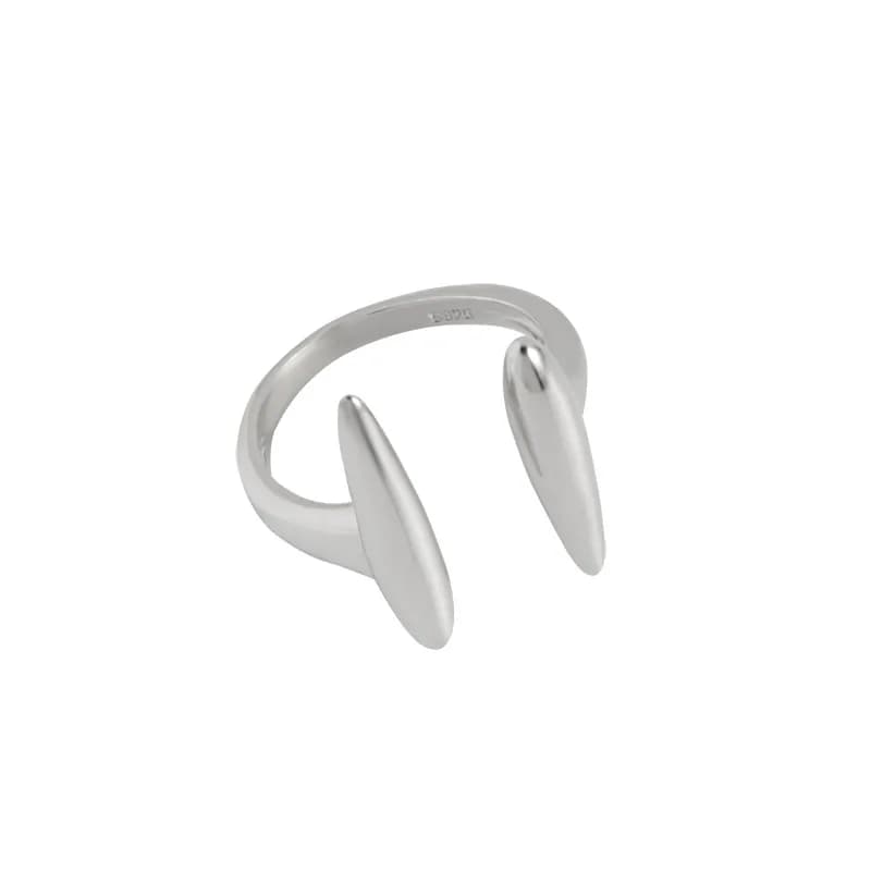 Open Teardrop Ring in Platinum — Sterling silver