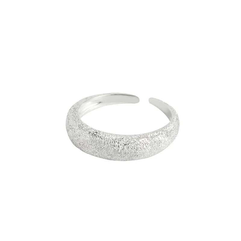 Pebble Texture Ring in Silver — Sterling silver