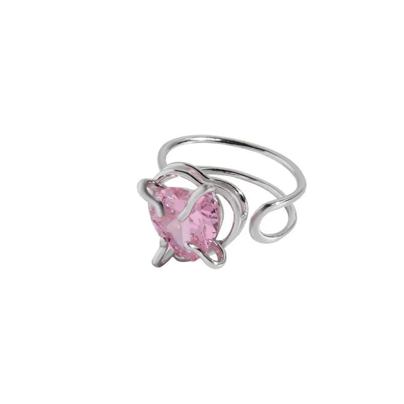 Pink Gem Ring in Platinum — Metal