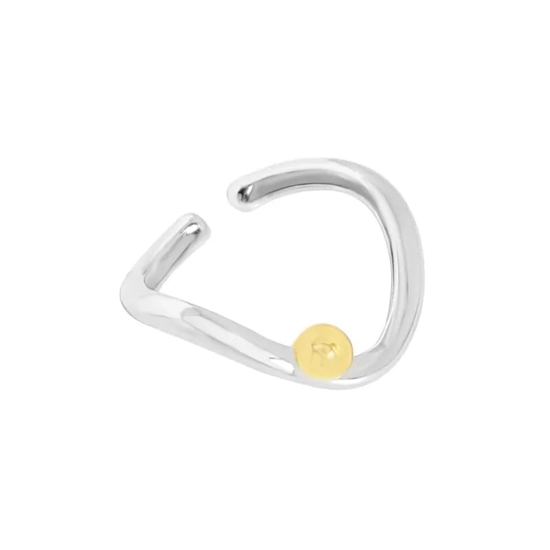 Open Curve Ring in Silver — Sterling silver
