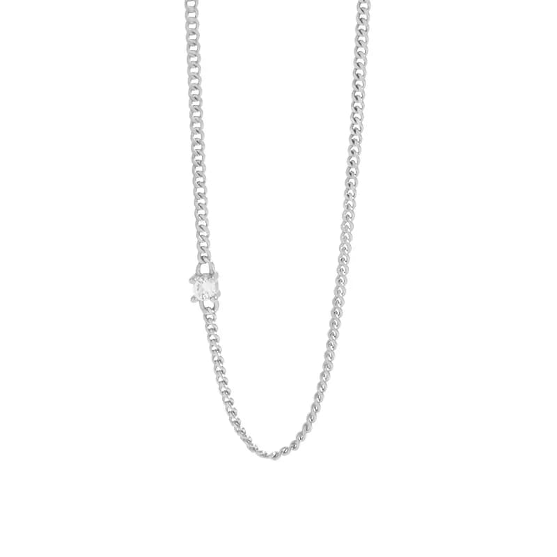 Diamond Pendant Necklace in Platinum — Sterling silver