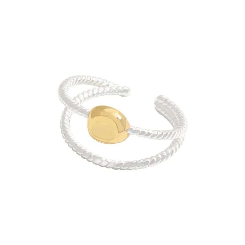 Gold Heart Ring in Gold — Sterling silver
