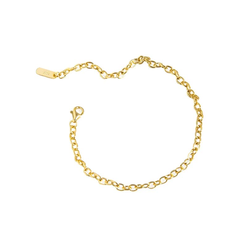 Cable Chain Bracelet in Gold — Sterling silver