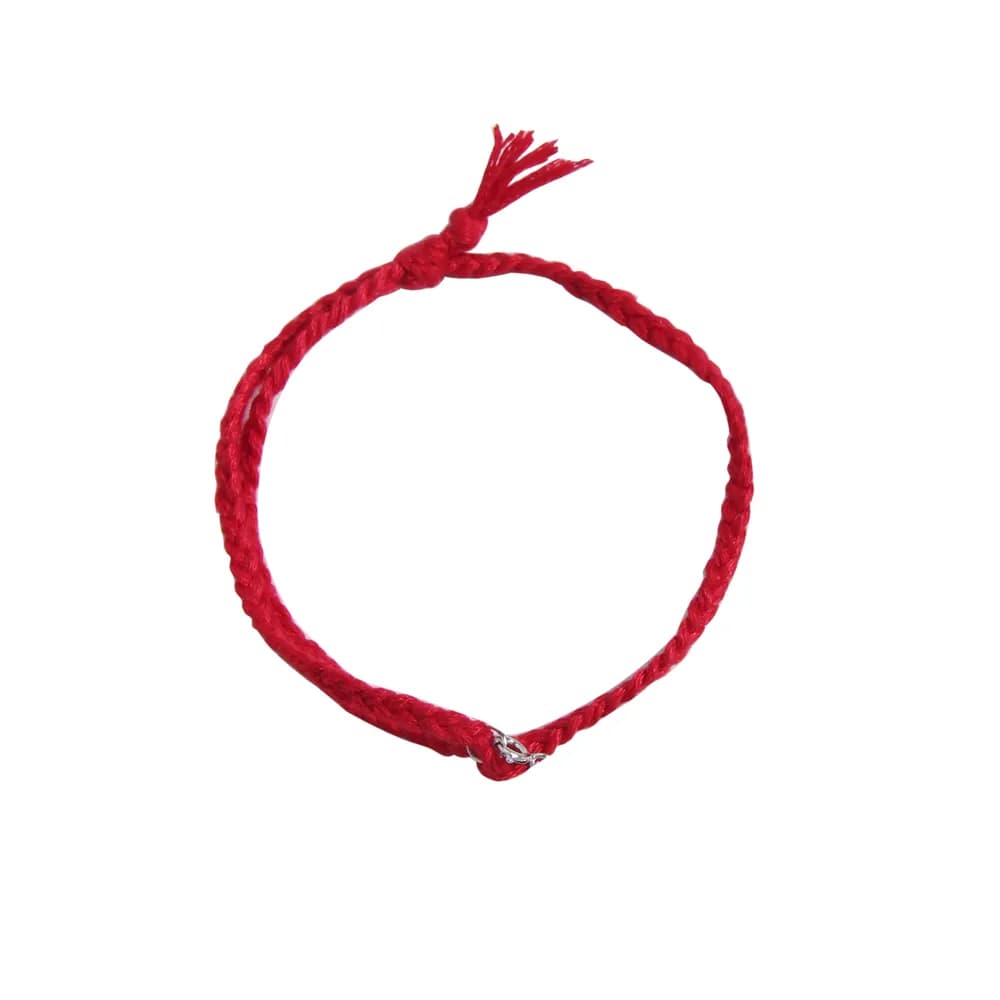 Chinese Character Charm Bracelet in Red — Sterling silver