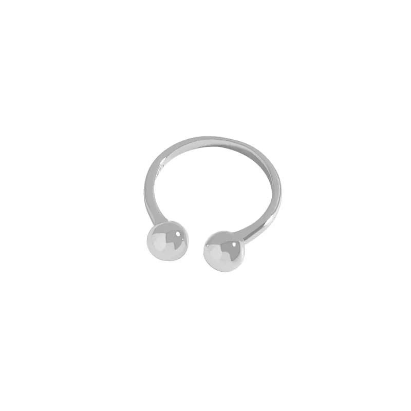 Open Ball Ring in Platinum — Sterling silver