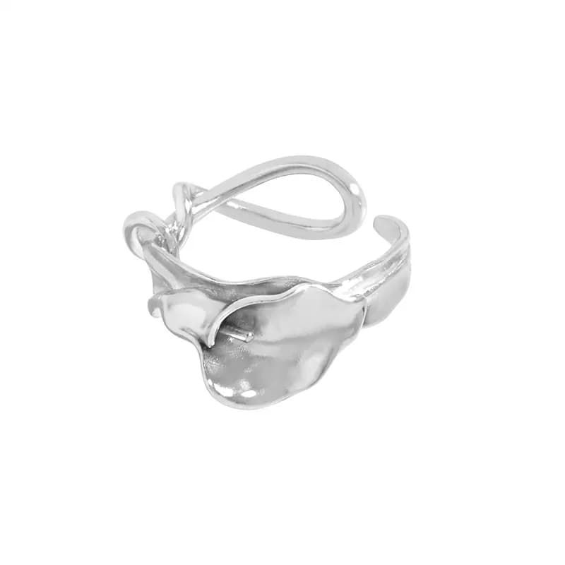 Petal Bloom Ring in Platinum — Sterling silver