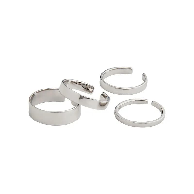 Wide Silver Cuff Ring in 2mm Size13 — Sterling silver