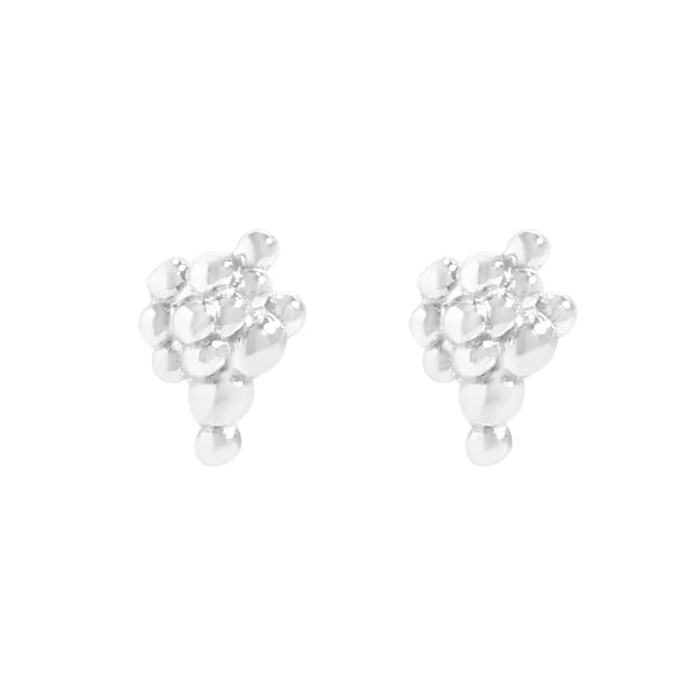 Bubble Cluster Earrings in Platinum — Sterling silver