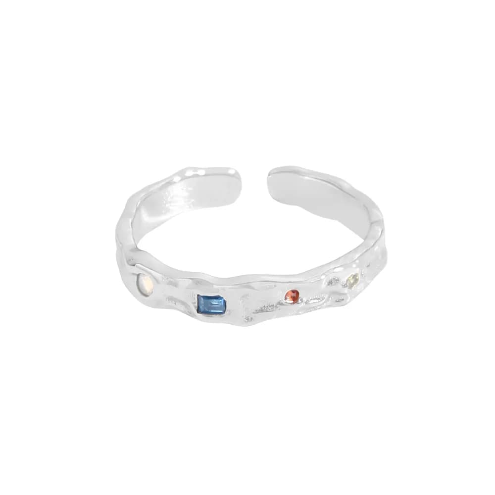 Textured Silver Ring in Unknown — Sterling silver