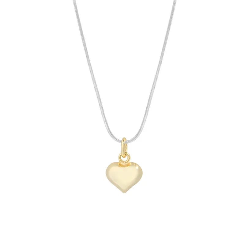 Heart Pendant Necklace in 18K Gold — Sterling silver