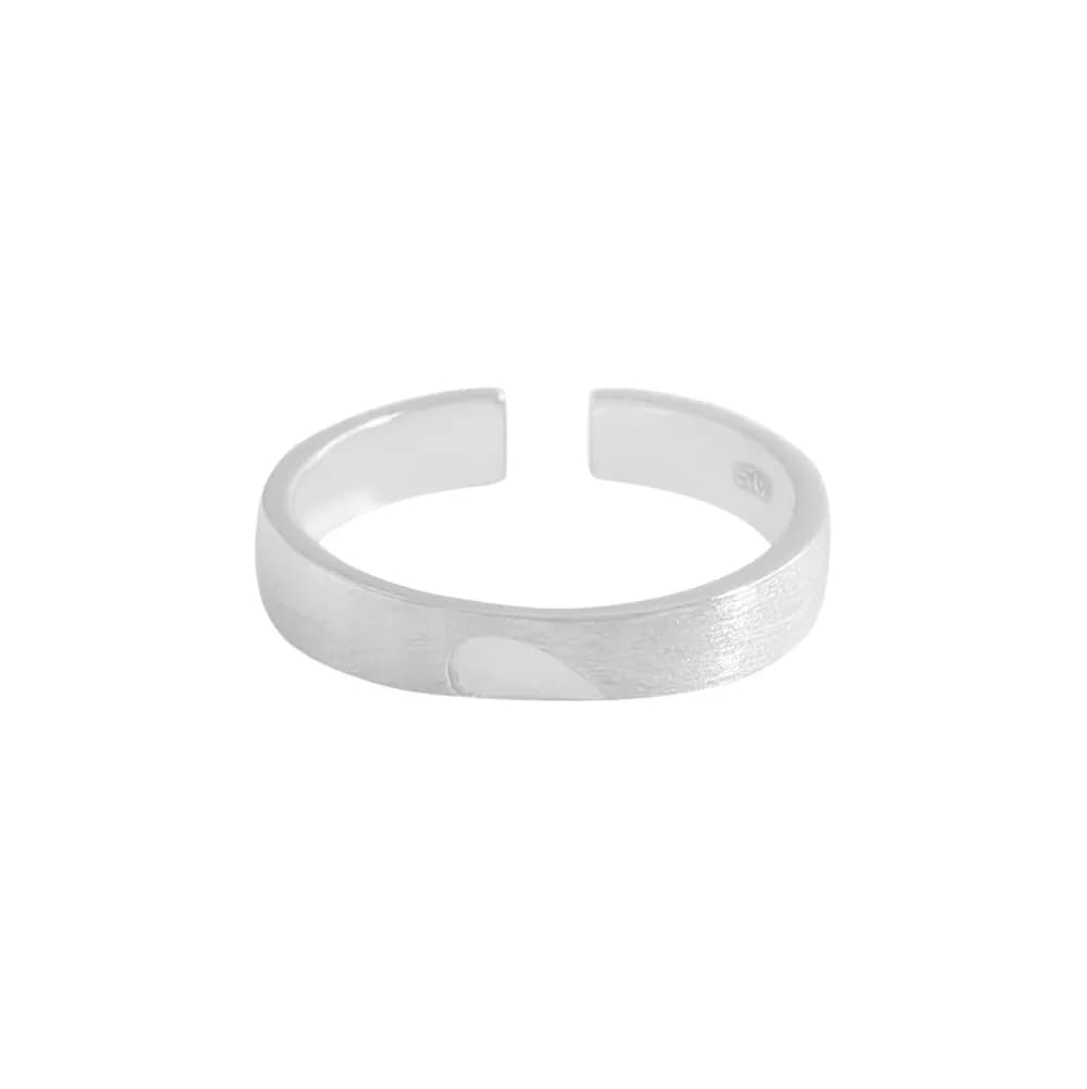 Hammered Open Cuff Ring in Size 14 — Sterling silver