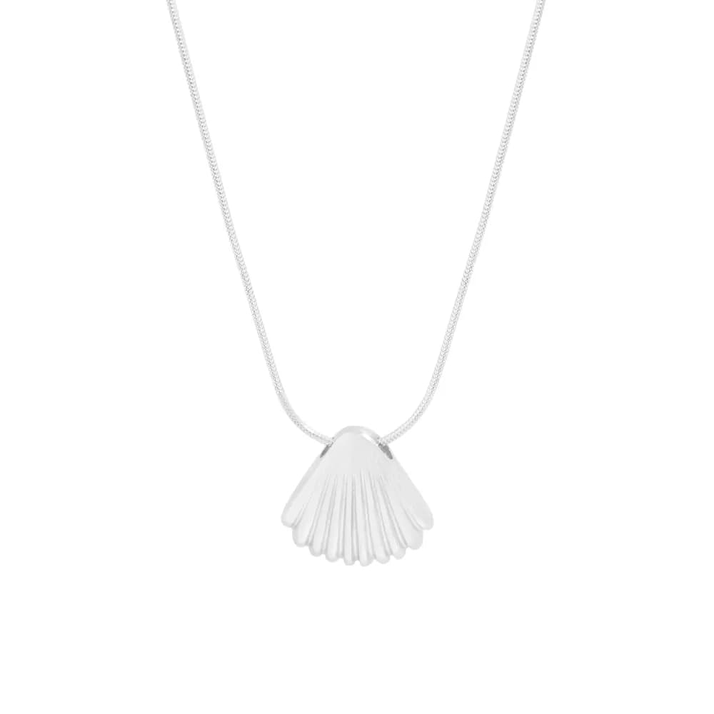 Shell Pendant Necklace in Silver — Sterling silver