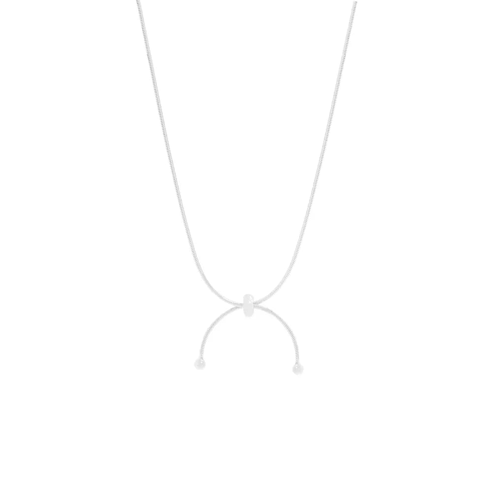 Open Arc Necklace in Silver — Sterling silver