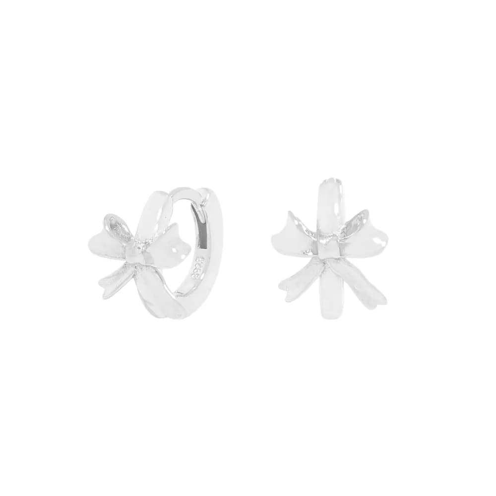 Blossom Petal Earrings in Platinum — Sterling silver