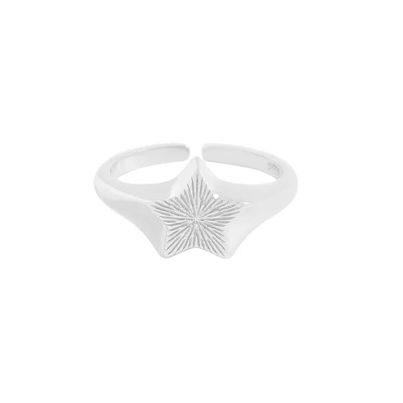Starburst Ring in Platinum — Sterling silver