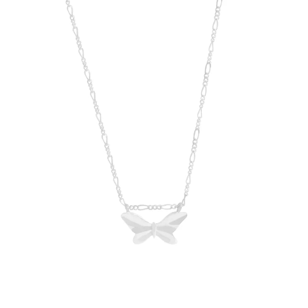 Butterfly Pendant Necklace in Silver — Sterling silver