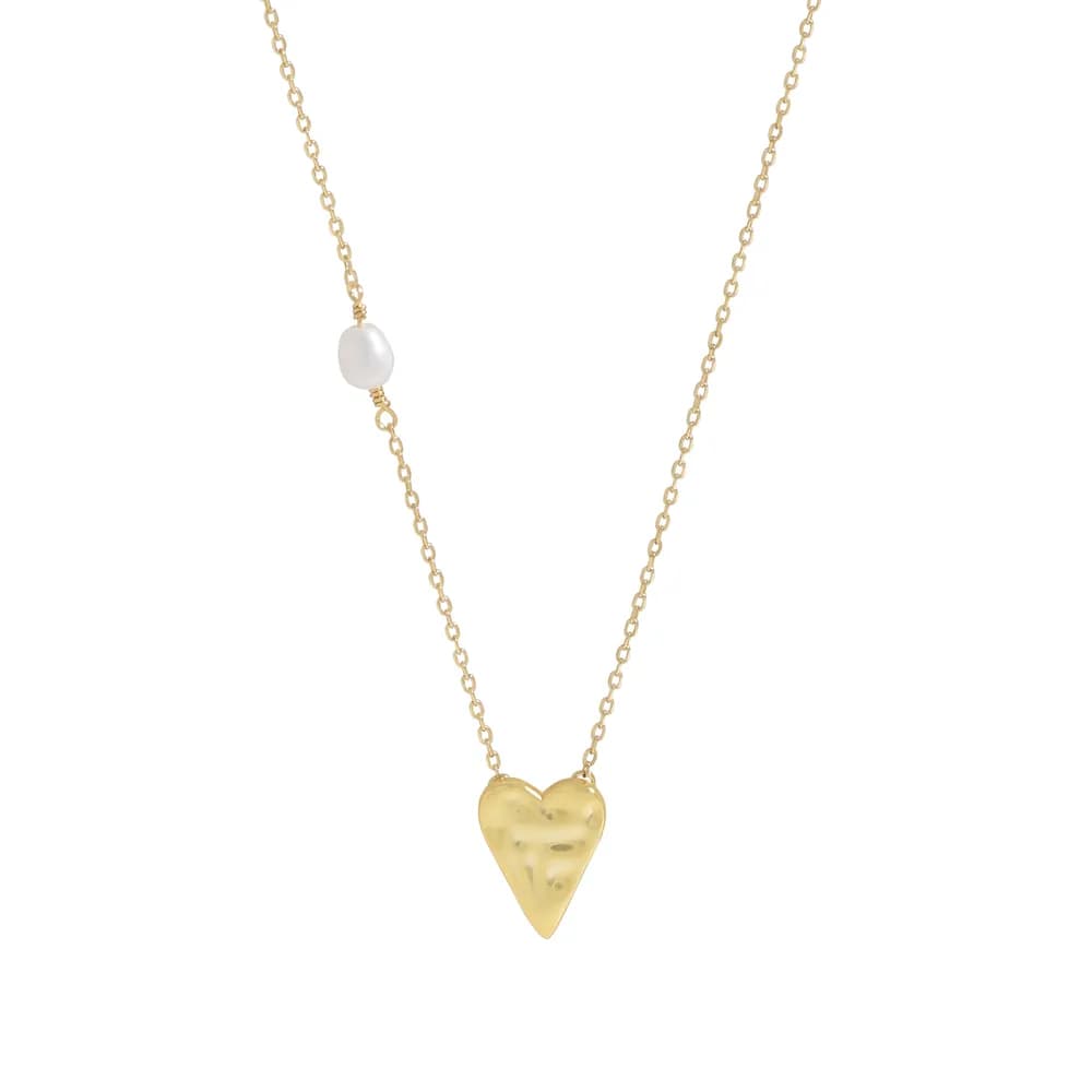 Heart Pendant Necklace in Gold — Sterling silver