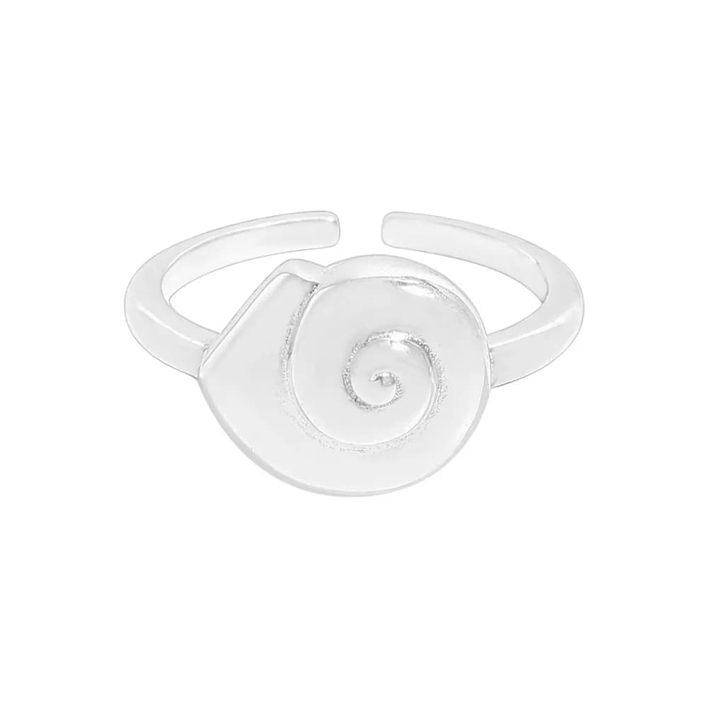 Spiral Shell Ring in Silver — Sterling silver