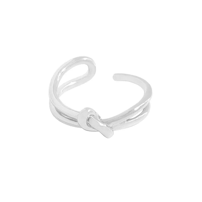 Open Knot Ring in Platinum — Sterling silver