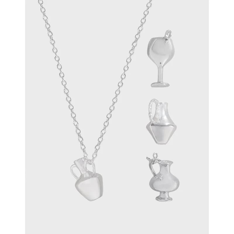Polished sterling silver heart pendant on a delicate chain