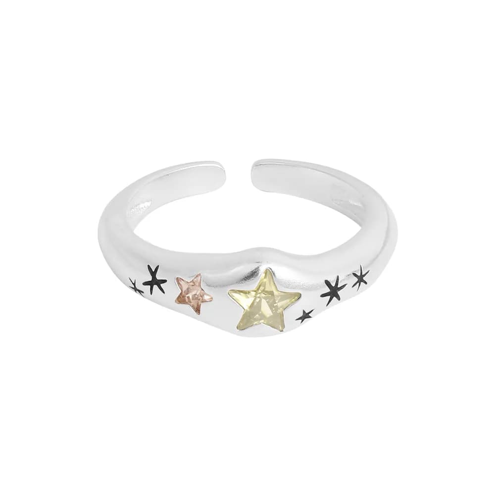 Starry Open Ring in Silver — Sterling silver