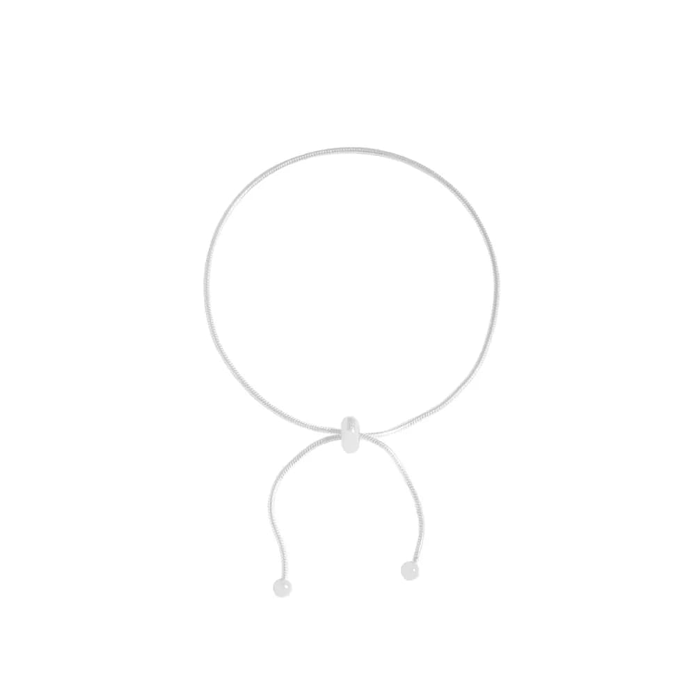 Circle Drop Bracelet in Silver — Sterling silver