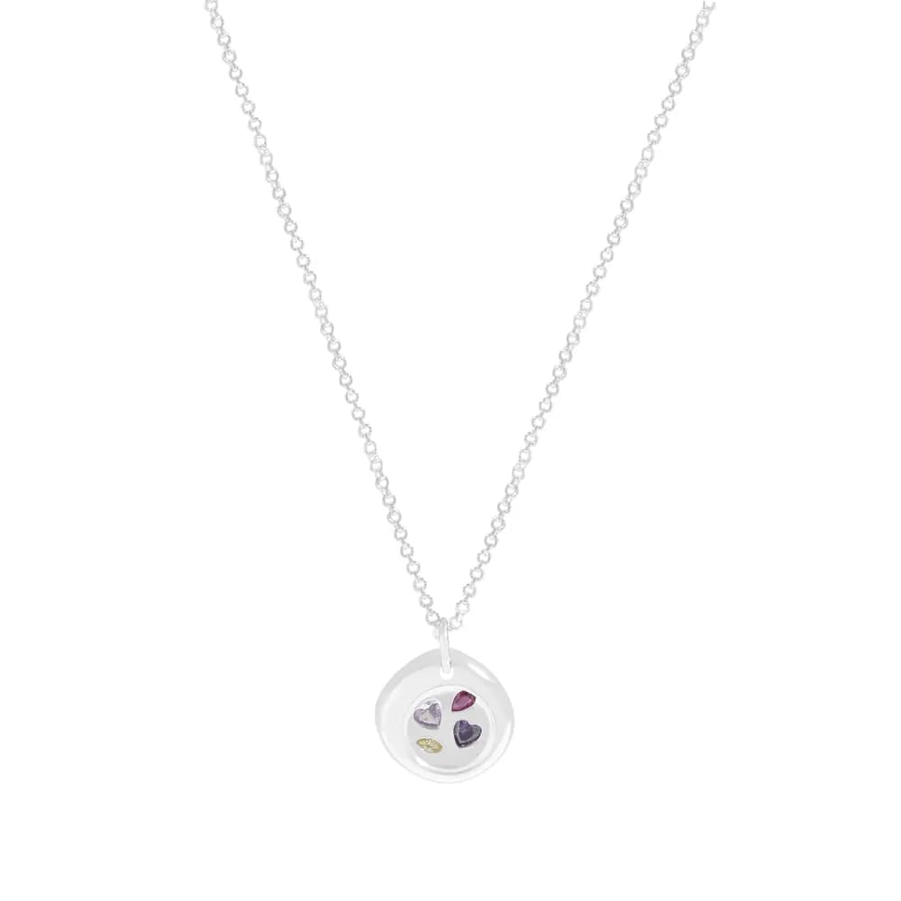Circle Pendant Necklace in Silver — Sterling silver