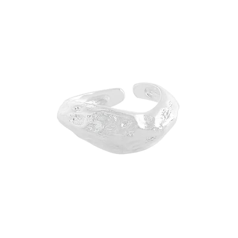 Textured Open Ring in Silver — Sterling silver