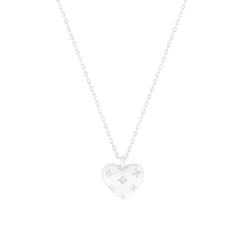 Heart Pendant Necklace in Silver — Sterling silver