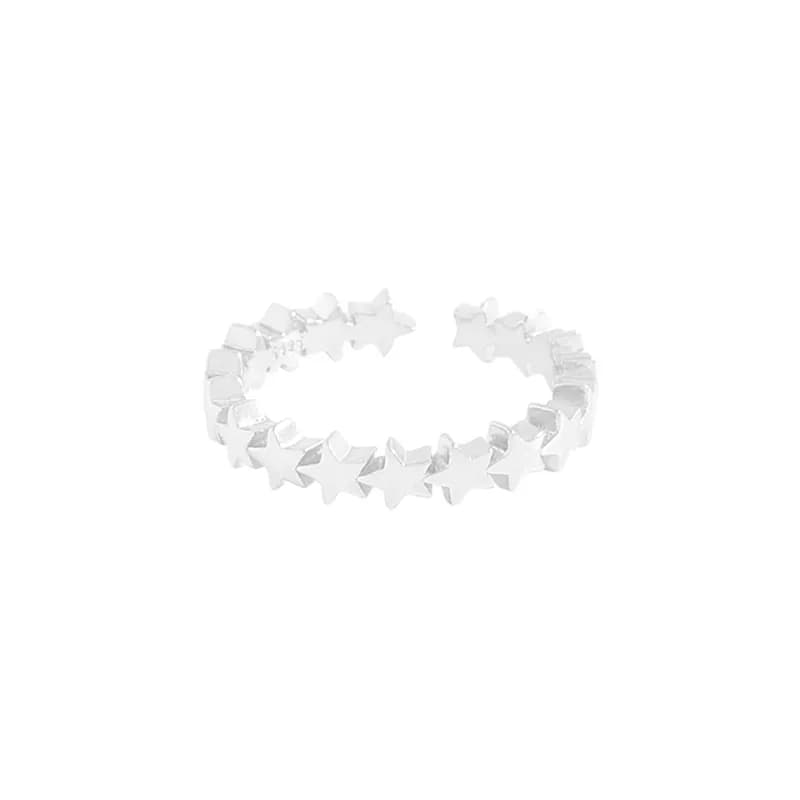 Star Links Ring in Silver — Sterling silver