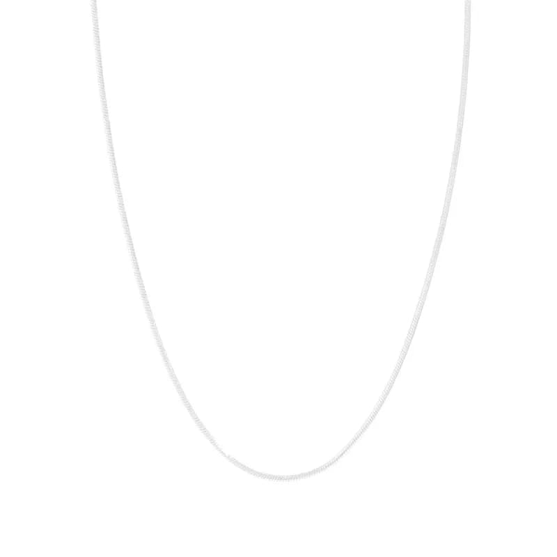 Box Chain Necklace in Silver — Sterling silver