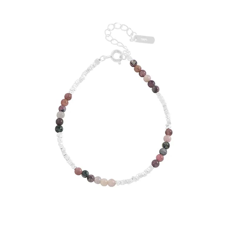 Beaded Sterling Silver Bracelet in Silver — Sterling silver