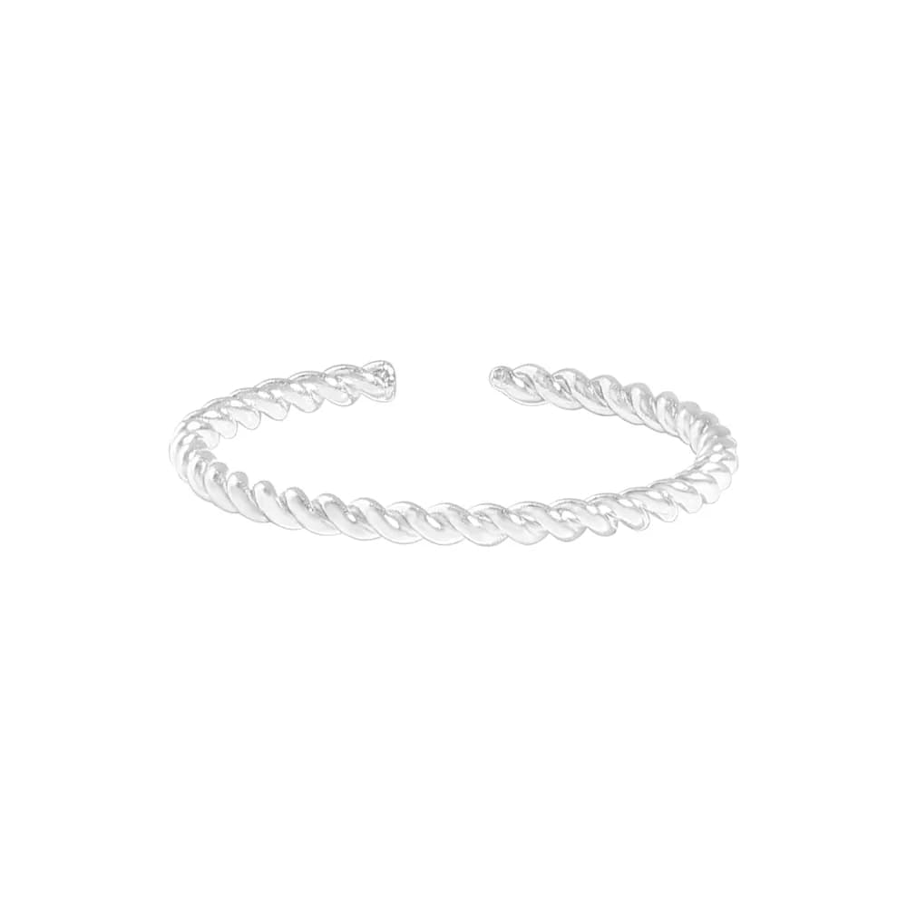 Twisted Rope Ring in Silver — Sterling silver