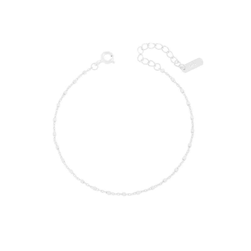 Bead Link Bracelet in Silver — Sterling silver