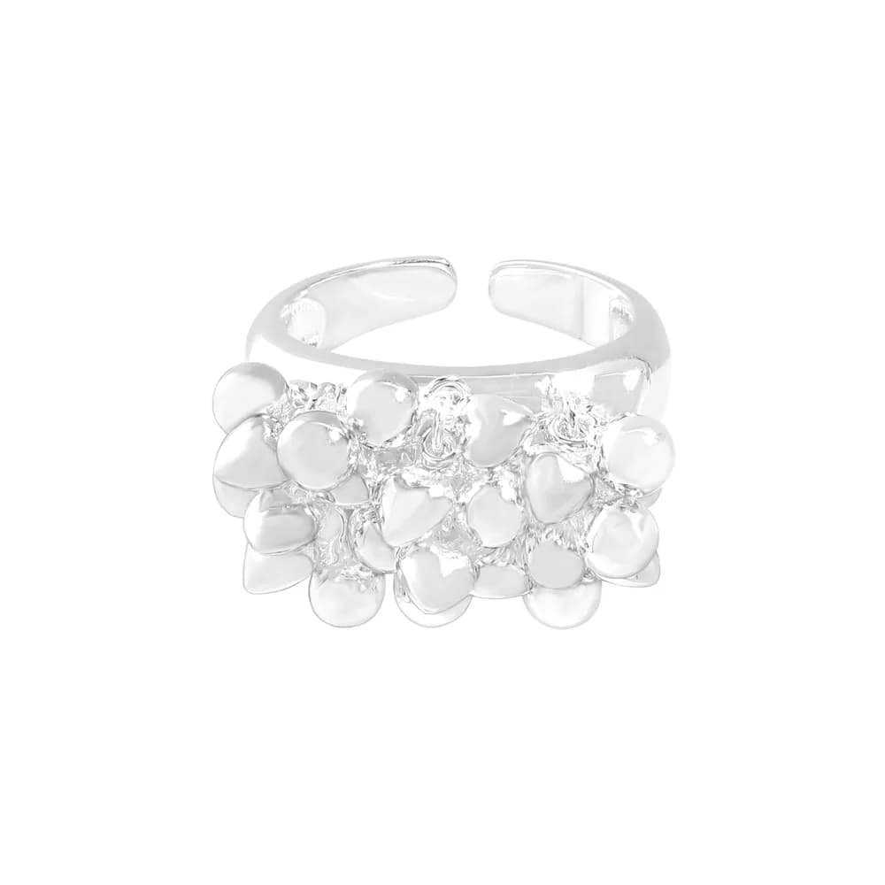 Pebble Cluster Ring in Silver — Sterling silver