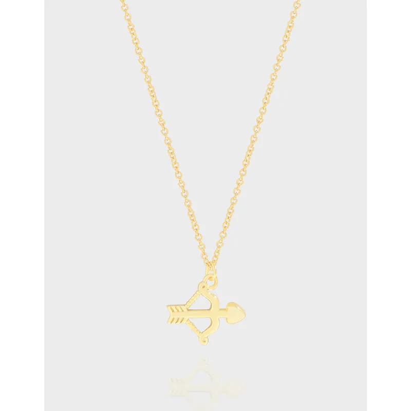 Delicate sterling silver arrow heart pendant on a fine chain